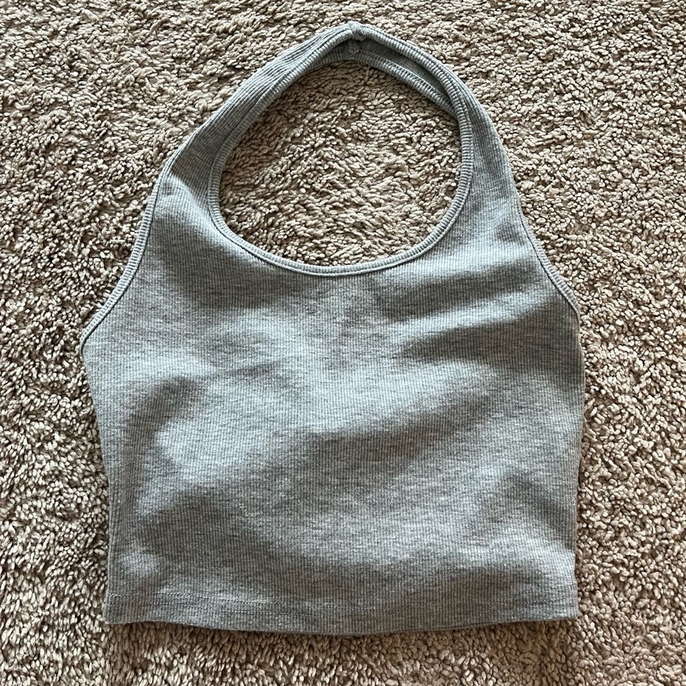 xs, grey, amazon halter top
